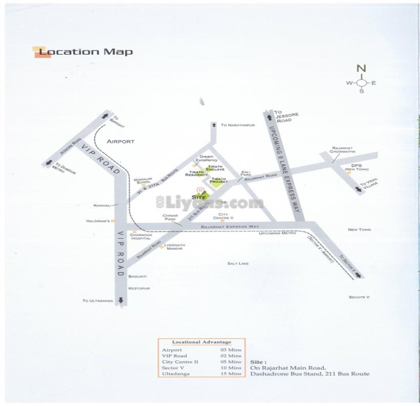 Location Map of Tirath Apartment